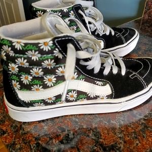 Women's sunflower high top vans